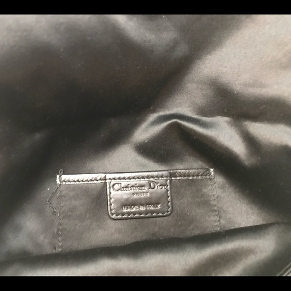 Dior Cannage Crystal Embellished Chain Black Satin - Picture 3 of 5